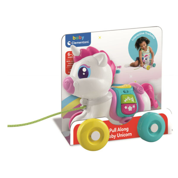 Clementoni Baby interactieve Eenhoorn met trekkoord